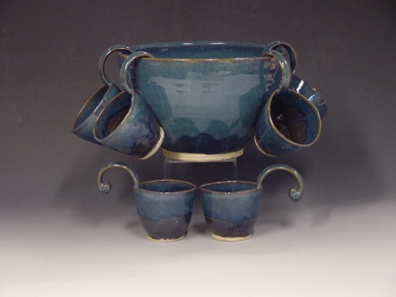 Punch bowl - blue colour
