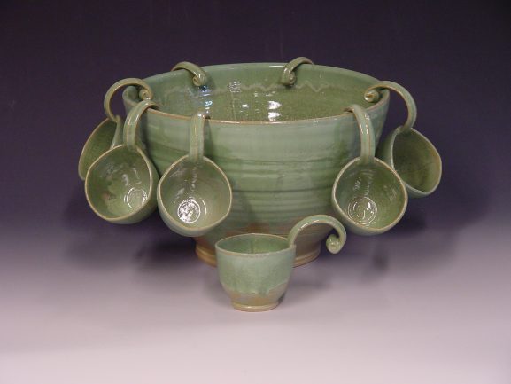 Punch bowl - Spring green