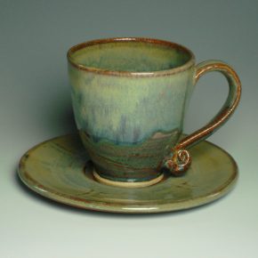 Tea cup and saucer - Autumn