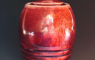 Hand-made red porcelain pot