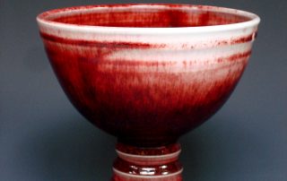 Hand-made red porcelain bowl