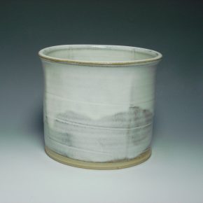 White ceramic plant pot