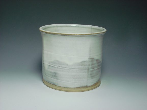 White ceramic plant pot