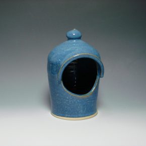 Ceramic Salt Pot - colour blue