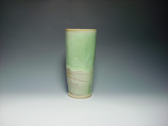 Ceramic green vase